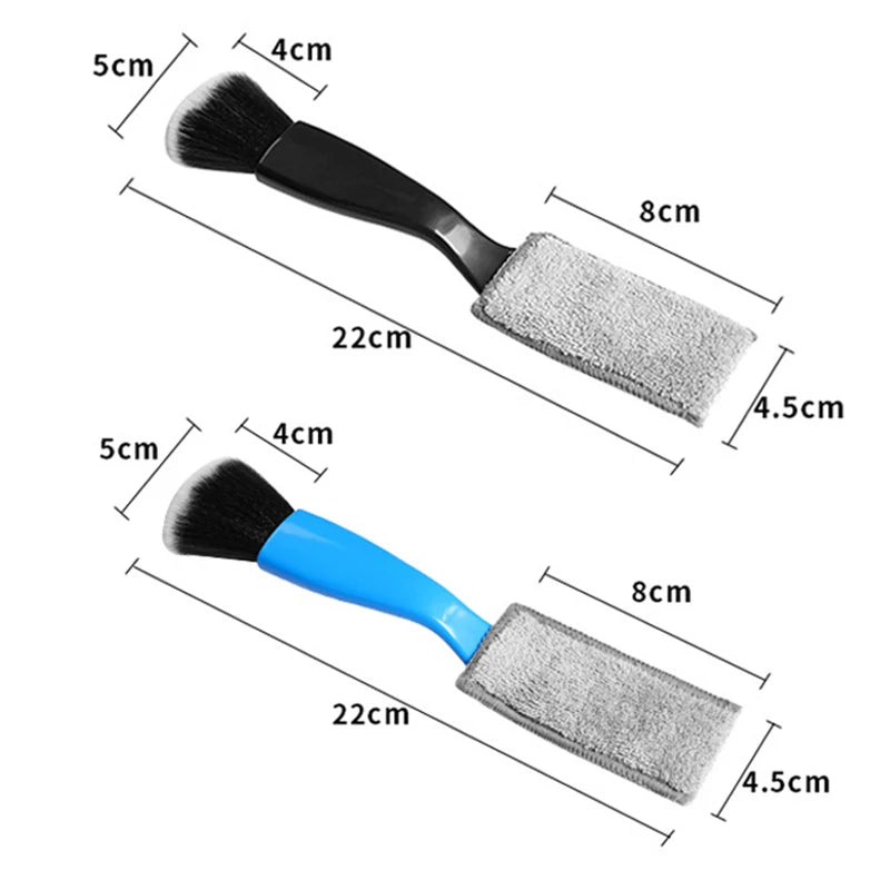 Car Interior Cleaning Brush Air Conditioner Cleaning Tools Air Outlet Dust Removal Soft Brush Double-ended Auto Duster Cleaner