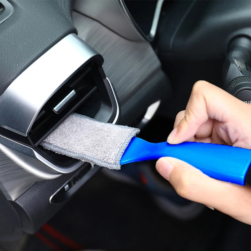 Car Interior Cleaning Brush Air Conditioner Cleaning Tools Air Outlet Dust Removal Soft Brush Double-ended Auto Duster Cleaner