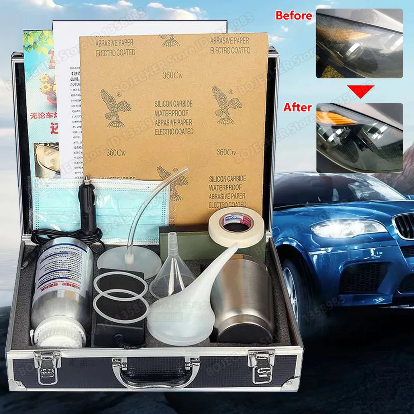 Kit de Polimento de Faróis de Carro 100ML