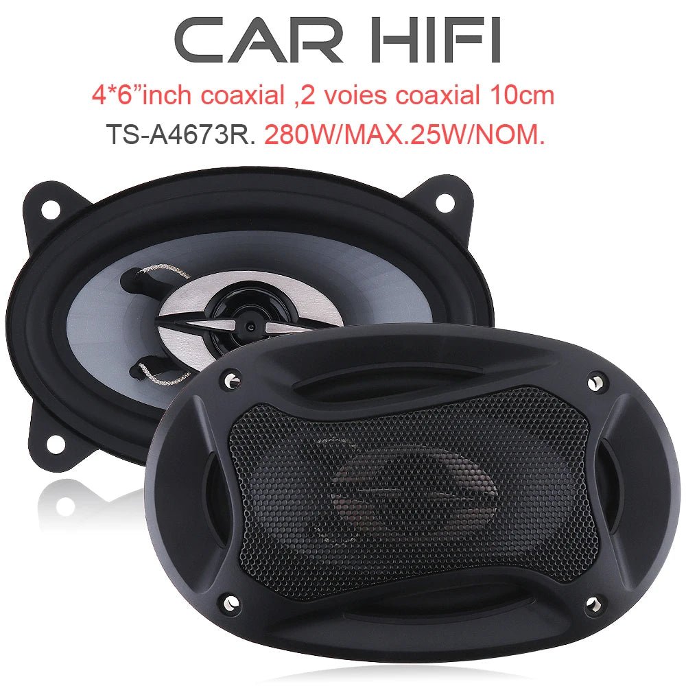 Altifalantes Coaxiais 4 x 6 Polegadas – 280W