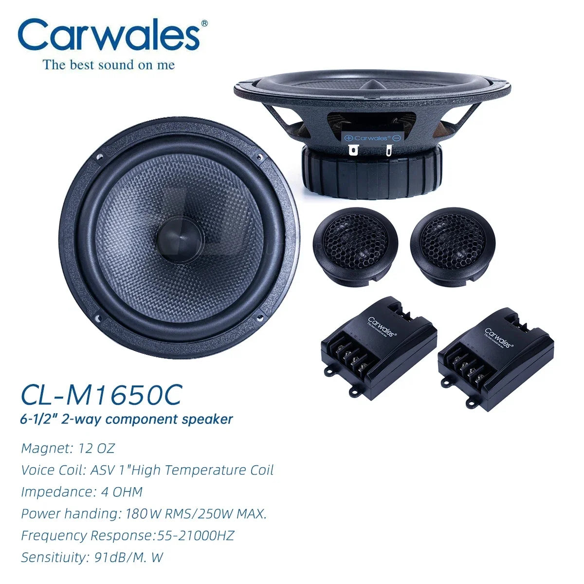 Kit de Altifalantes Coaxiais 2 vias de 6.5 Polegadas