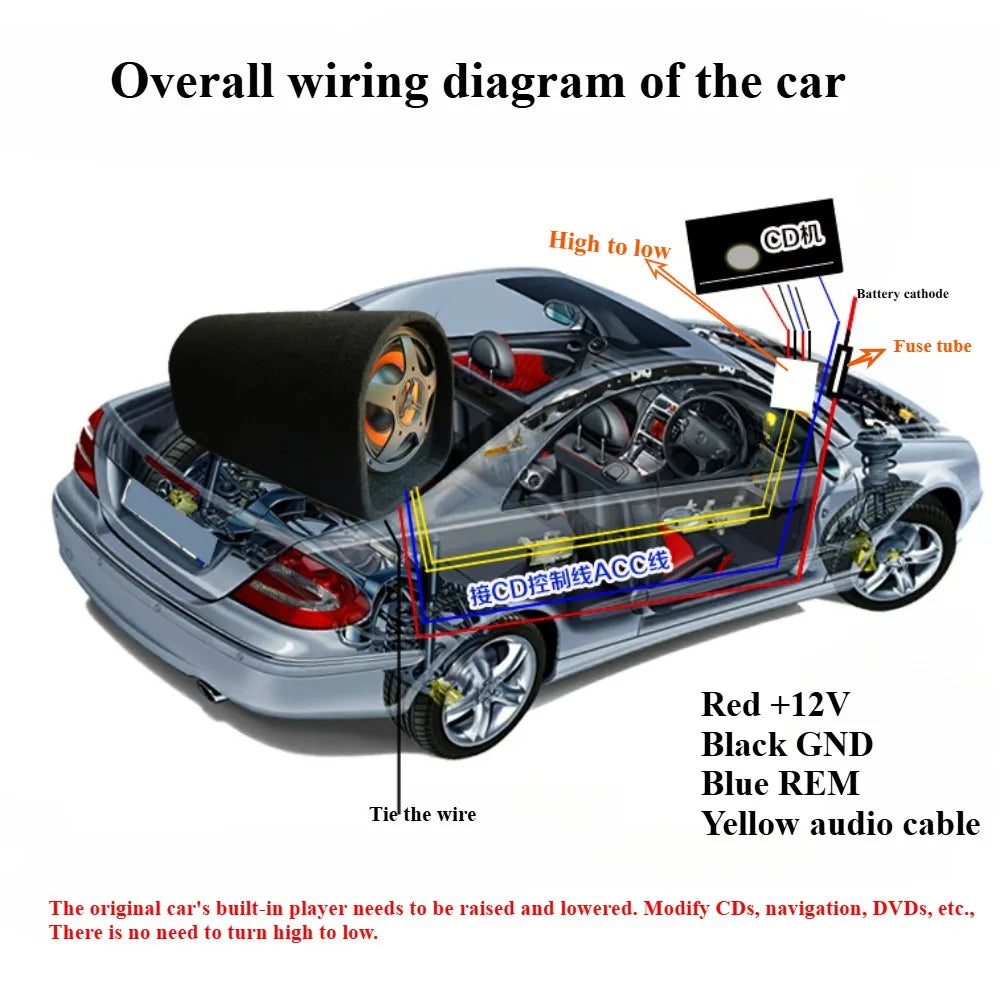Subwoofer de 10 Polegadas para Carro com Amplificador
